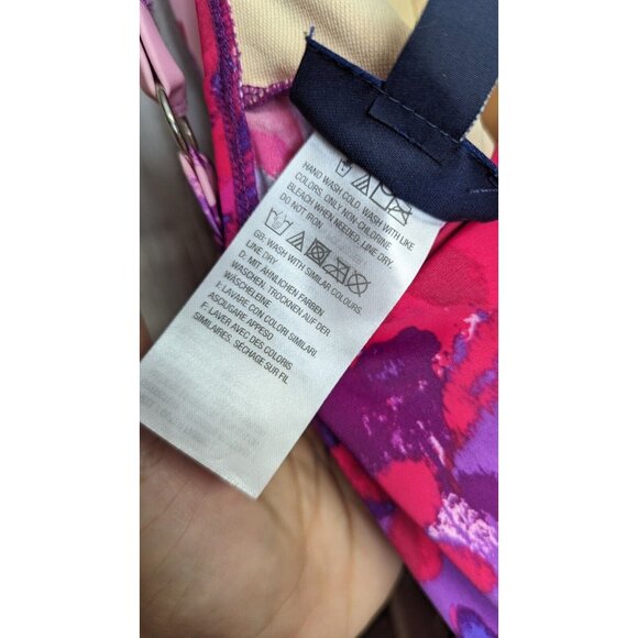 D & Co. Beach Swimsuit One Piece Size 14 Red Purple Swim Pool - Picture 12 of 16